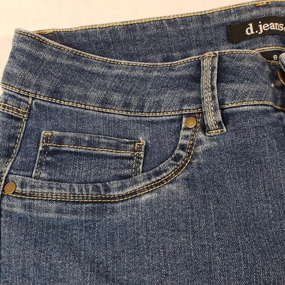 d.jeans High Waist‎ Bermuda Womens Shorts 8 Medium Blue Denim - Picture 5 of 12